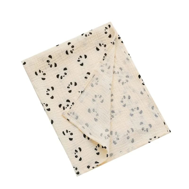Super Soft Cotton Gauze Muslin Swaddle and Bath Towel, pattern A15, 79x60 cm, for newborn swaddling, bath time, and stroller outings.
