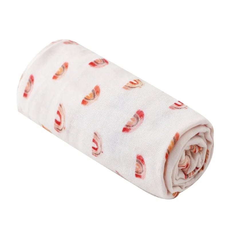 Super Soft Cotton Gauze Muslin Swaddle and Bath Towel, pattern A25, 79x60 cm, for newborn swaddling, bath time, and stroller outings.