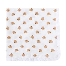Super Soft Cotton Gauze Muslin Swaddle and Bath Towel, pattern B7, 79x60 cm, for newborn swaddling, bath time, and stroller outings.