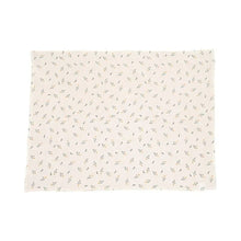 Super Soft Cotton Gauze Muslin Swaddle and Bath Towel, second floral patterned fabric swatch, for newborn swaddling, bath time, and stroller outings.
