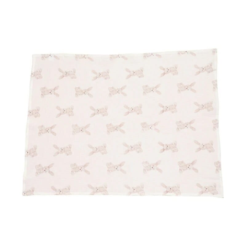 Super Soft Cotton Gauze Muslin Swaddle and Bath Towel, patterned fabric swatch with a subtle design, for newborn swaddling, bath time, and stroller outings.