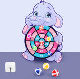 Children's dartboard with elephant design.