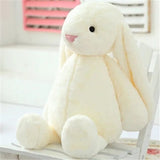 White plush bunny toy.