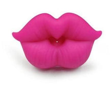 Red Kiss Lips Baby Pacifier with pink lip-shaped silicone design for soothing infants and baby shower gifting.