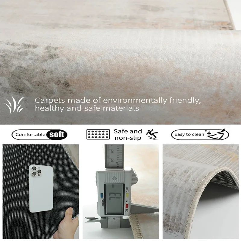 Carpets made of environmentally friendly, healthy, and safe materials with features listed.