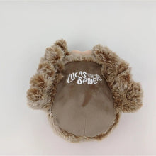 Cute Spider Plush Toy cartoon animal doll shown with brand tag for kids gifting and collecting.