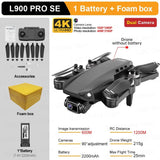 L900 Pro SE Max GPS Drone - 4K Camera, 5G Wifi FPV, Foldable RC Quadcopter - L900 SE Black 1B FB image