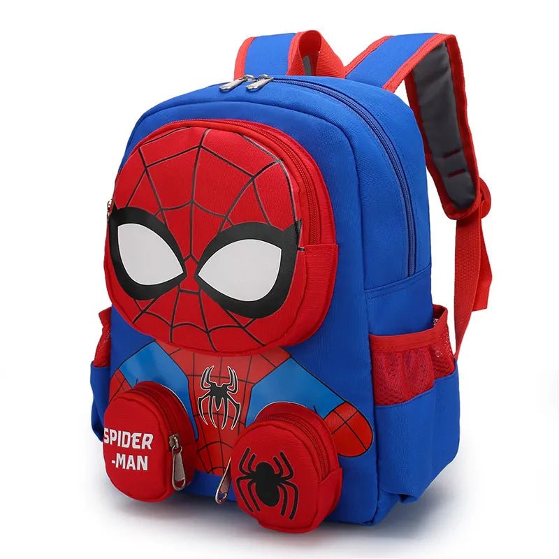 Disney Super Heroes 3D Stereo Backpack: Kindergarten School Bag - sky blue image