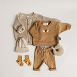 Spring Baby Set: Newborn Sweatshirt &amp; Pants Outfit Combo image 2