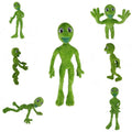 Dame Tu Cosita Skeleton Alien Dance plush toy shown in various poses for interactive kids play.
