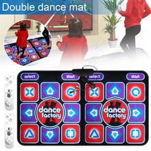 Wireless non-slip dance mat with control panel and buttons for interactive dancing games on TV.
