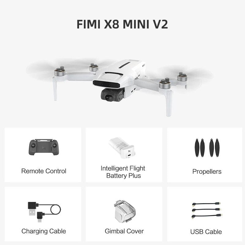 FIMI X8 MINI V2 4K Camera Drone - Lightweight, 250g, 2023 Model - X8M V2 Plus image