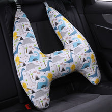 U-Shape Kids Travel Pillow dinosaur headrest cover for comfortable child neck support on car rides and holidays.