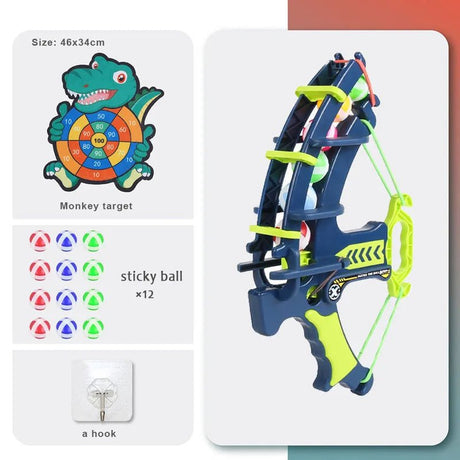 Toy bow and arrow set with accessories.