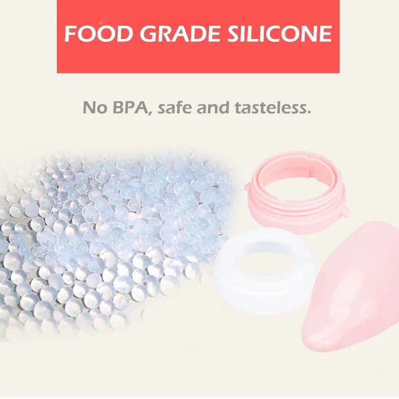Food-grade BPA-free silicone beads used in the Dolphin baby feeding bottle for safe, tasteless daily feeding.