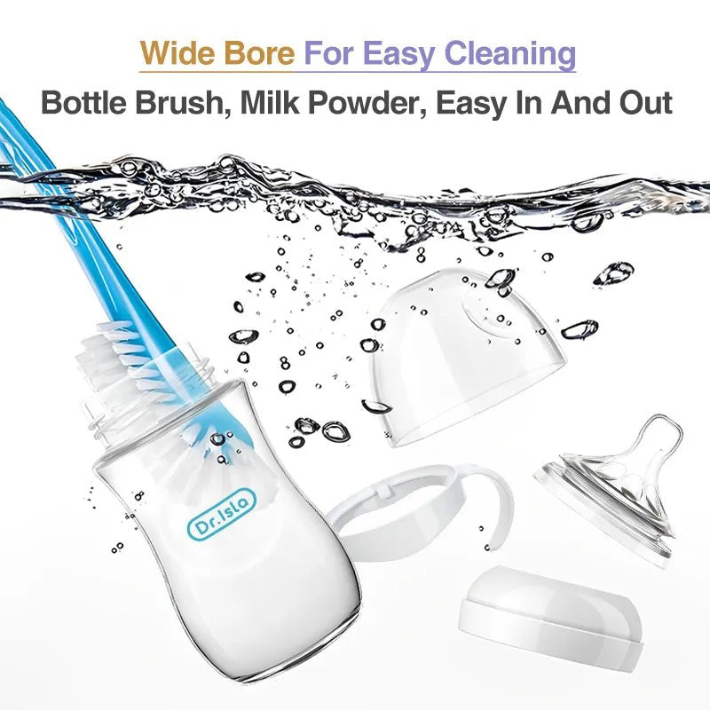 Dr Isla BPA-Free Baby Bottle cleaning brush and accessory set for easy bottle maintenance.