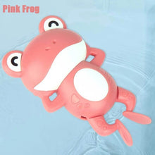 Duck and Penguin Egg Water Spray Bath Toy pink frog design shown again for tub time water fun.