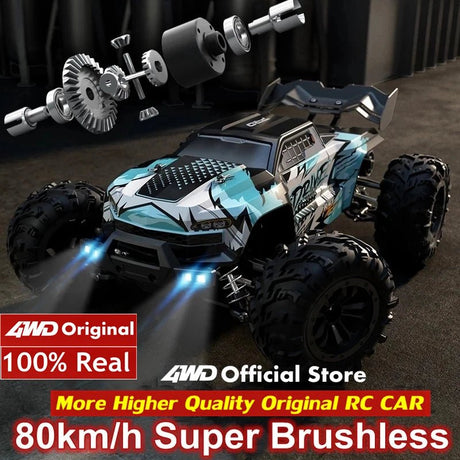 4WD RC Off-Road Drift Car - Super Brushless 50/80KM/h Toy image 1