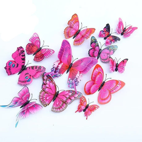 12pc 3D Double Layer Butterflies - DIY Magnet Wall Art image 14