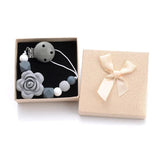 Personalized Baby Pacifier Clips with Name - Silicone Beaded Chain - Color 16 image