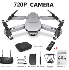 E68 mini drone kit shot with controller for buyers checking the flight package before ordering a gift.