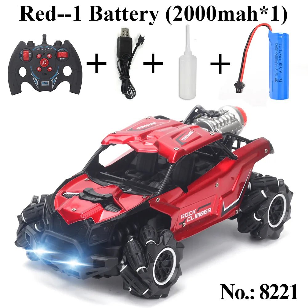 4WD Rock Crawler Drift RC Car, 2.4Ghz, Stunt Spray, for Boys image 6