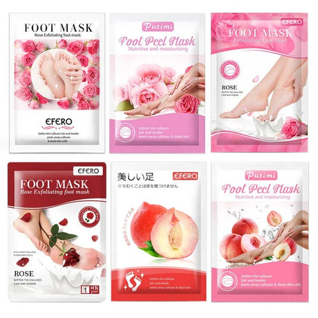 6pk Exfoliating Foot Masks - Peeling, Moisturizing Spa Socks image 25