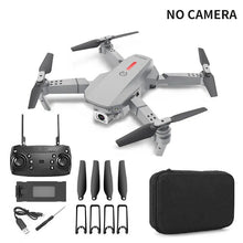 E88 4K Foldable RC Drone accessory set with propellers and remote control for RC gift toy use.