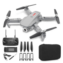 E88 4K Foldable RC Drone remote control, battery, and propeller kit for RC flying gift.