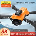 2025 E88 4K Foldable RC Drone dual-camera edition flying over mountain scenery for outdoor adventures.