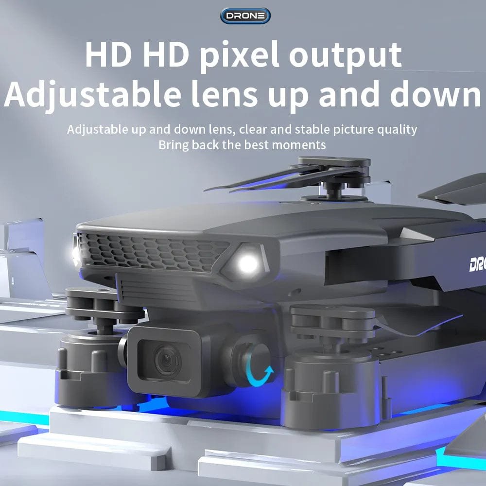E88 Pro drone adjustable HD camera lens for stable picture quality when filming gardens, parks, and holidays.