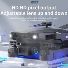 E88 Pro drone adjustable HD camera lens for stable picture quality when filming gardens, parks, and holidays.