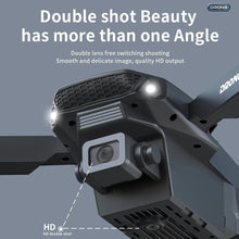Close-up of the E88 Pro drone dual camera used for HD aerial photos and video during outdoor flying sessions.