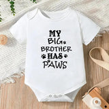 Newborn Letter Print Romper - Unisex 0-12M image