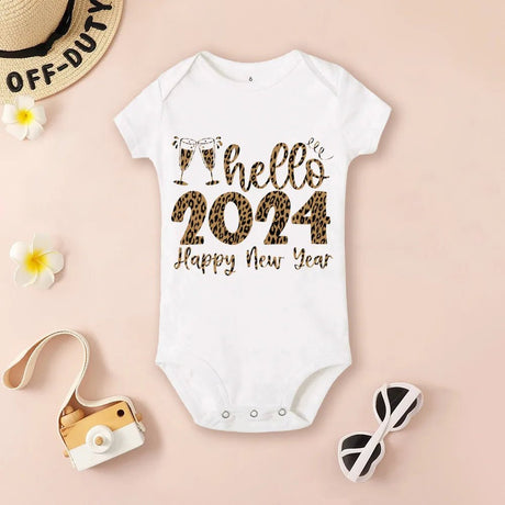 Hello 2024 Baby Bodysuit: Short Sleeve Romper Shower Gift image 10