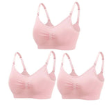 3pc Maternity Nursing Bra Set - Seamless, Breathable Cotton image 9