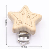 5PC Wooden Animal Pacifier Clips & Teethers Set image 25