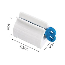 Size guide for the easy-install wall mounted toothpaste dispenser used in family bathrooms.