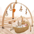 Baby Wooden Play Gym with Hanging Sensory Mobile Toys image 0