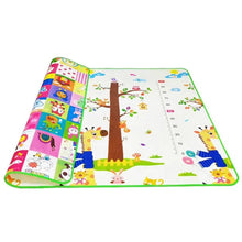 Eco-Friendly EPE baby crawling mat with animal and tree print design for nursery decor and floor play.