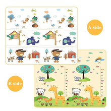 Eco-Friendly EPE baby crawling mat with animal-themed designs on both sides for extra play variety.