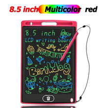 Eco-friendly LCD Writing Tablet showing colourful kids doodles for paper-free drawing and daily creative play.