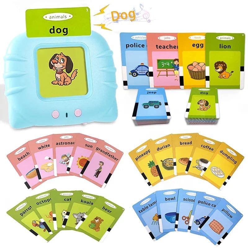 Educational learning set with flashcards and a toy for children