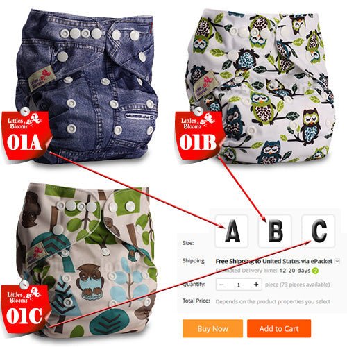 Baby Washable Reusable Cloth Pocket Nappy Diaper - 01, A image