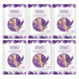 Six packages of Efero exfoliating foot mask with lavender extract on a white background.