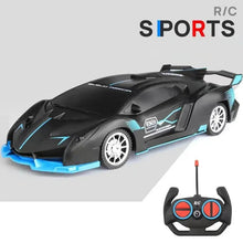 Black and blue RC sports car with remote control (option 2)