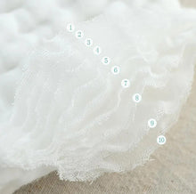 Elinfant 10-layer cotton cloth diaper insert lace fabric close-up for soft absorbent nappy changes.