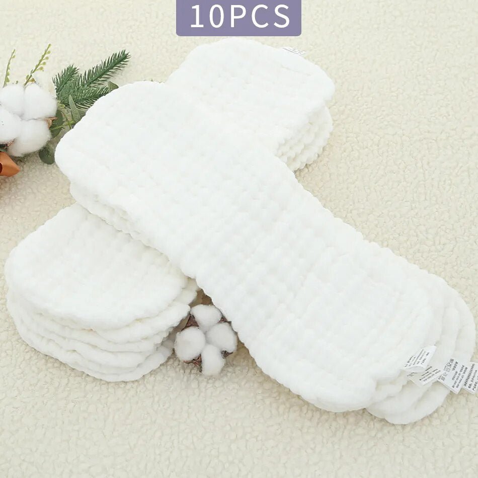 Elinfant high-absorbency cotton diaper insert stack for overnight and heavy-wetting nappy changes.