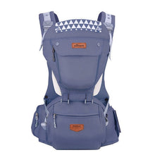 Blue baby carrier with brand logo (option 2)