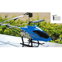 Extra Large 3.5CH RC Helicopter in blue finish displayed as a durable UAV gift drone for kids' outdoor play.